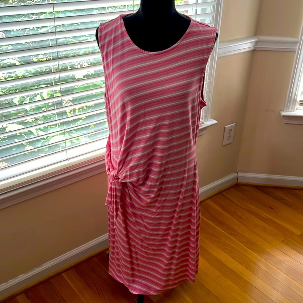 Talbots sleeveless pink summer dress